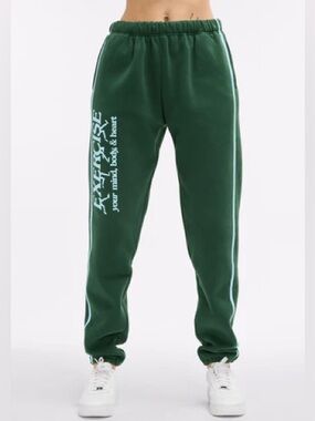 Mayfair x Peloton Unisex Green and Blue Joggers, Size M/L